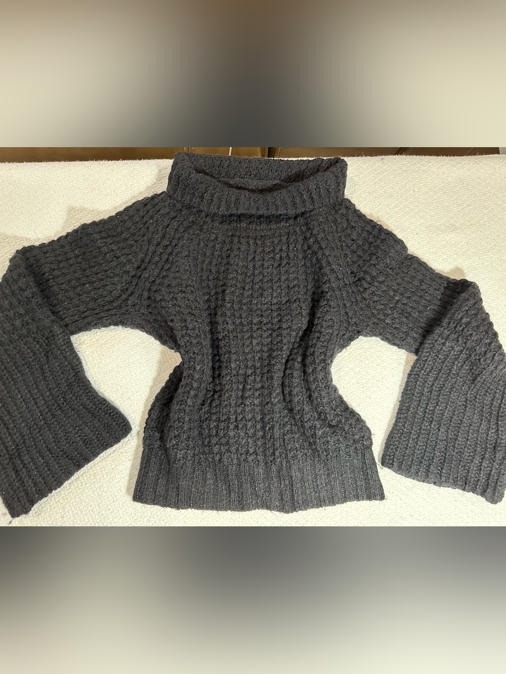Maeve by Anthropologie Chunky Turtleneck Sweater – Charcoal – XS